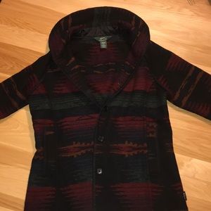 Woolrich Aztec print wool pea coat